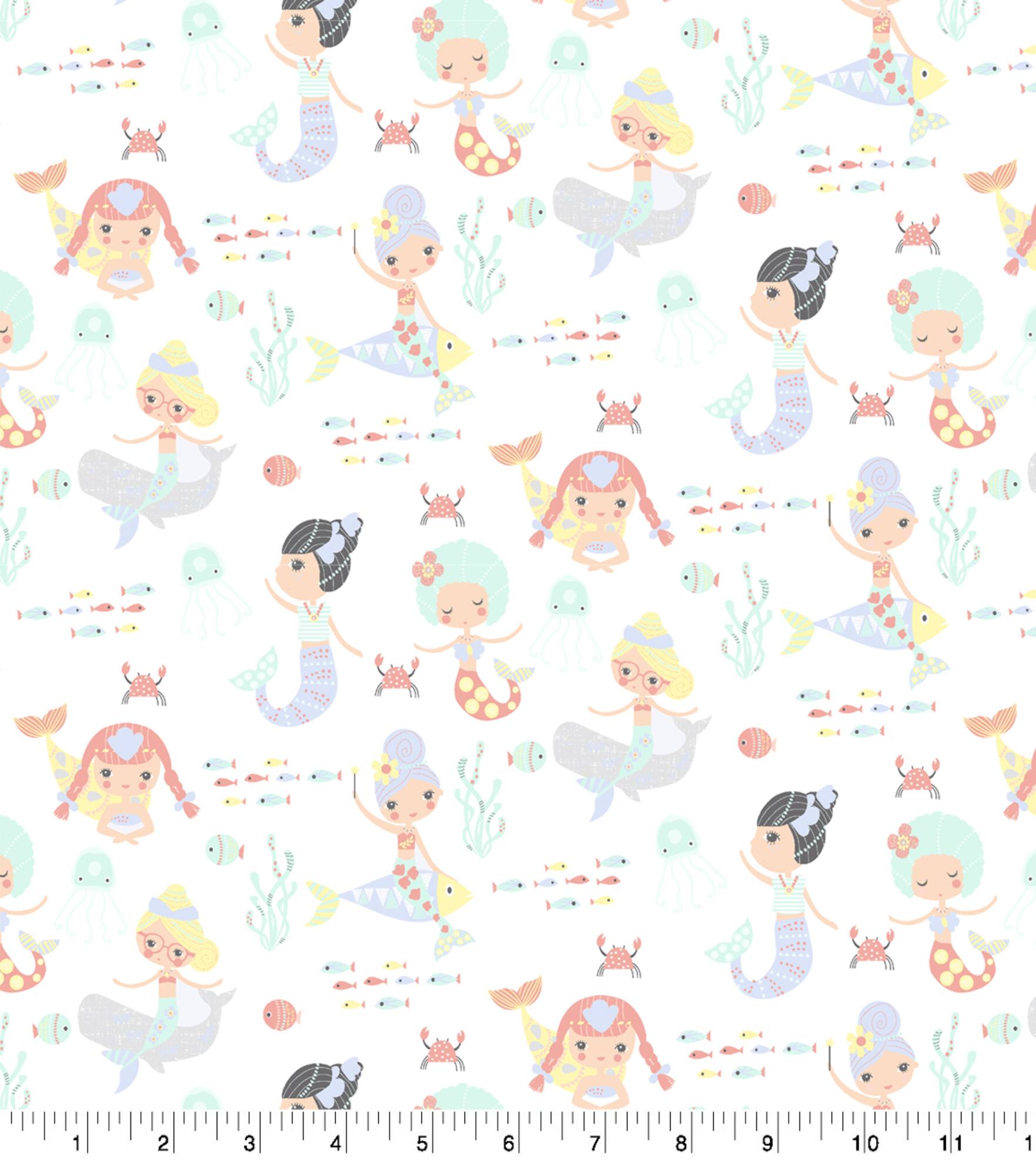 Springs Creative Mermaid Cotton Fabric